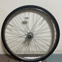 前輪　27インチ　オートライト　ハブダイナモ　自転車ホイール