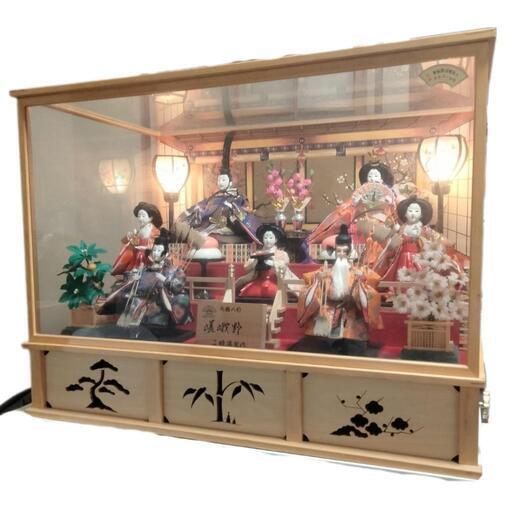 寿雛人形 嵯峨野 二條勝翠作特撰 廻転雪洞電気入オルゴール付き 寿雛人形 嵯峨野 二條勝翠作特撰 廻転雪洞電気入オルゴール付き