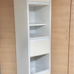 【取引中】dinos すきま収納　幅32×高さ180cm　ランドリーでもキッチンでも！下段は引き出しタイプのカゴ収納付きの画像