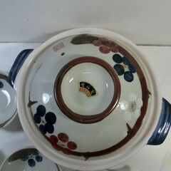 ★老燒窯 マルセ陶器 三色梅 土鍋 小皿 セット ５客 取皿 小皿 和食器 陶器の画像