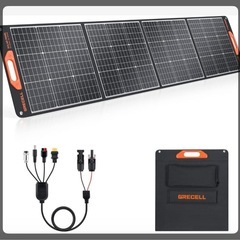 GRECELL ソーラーパネル 200W 極薄超軽量 折りたたみ式太陽光パネルの画像