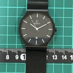 男女どちらでも【オシャレな北欧ブランド】⑥obaku  丸型　黒の画像