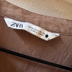 ZARA シャツ 茶色の画像