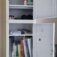 ホワイト スチールロッカー ヴィンテージ風　直接引取の画像