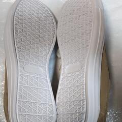 【新品未使用】Green Factory ベージュ スニーカー 23.5cmの画像