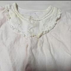 綿100% 50〜60サイズ　ロンパース2点セット（グレー・淡いピンク）の画像