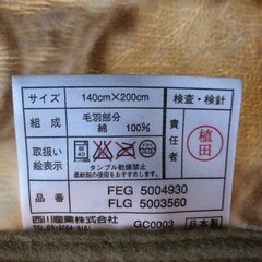 ブランケット中古品の画像