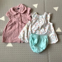 ワンピース2枚、キュロット1枚セット3ヵ月