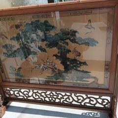両面石細工絵衝立の画像