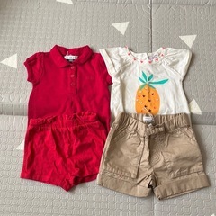 パンツ2枚、トップス2枚セット　３ヶ月