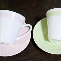 新古品　TACHIKICHI 　☕ティーカップ2客🌸🟩