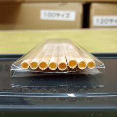 木のストロー、100本の画像