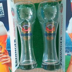 ERDINGER ワールドカップグラス2個　未使用傷割れ無し　※...