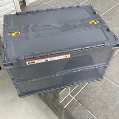 トラスコ　オリコン　折りたたみコンテナ　50L  グレー半透明の画像
