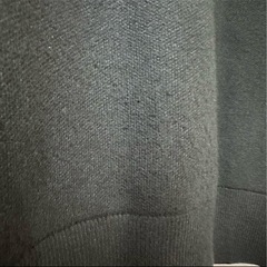 GU スウェットライククルーネックセーター〔長袖〕　BLACK Lサイズの画像