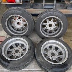 美品】ワタナベ8スポーク 14インチ PCD100 7J +8 4本セット 175/65R14の画像