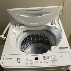 SHAPP洗濯機5.5kg ガスコンロ　電子レンジ