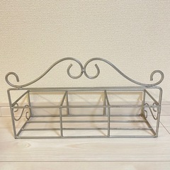 ラック 飾り棚　小物入れラック　小物ラック　シルバーの画像