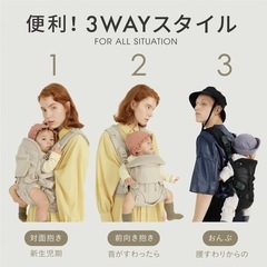 【試着のみ/定価約4万円/価格相談OK】a.b.c エアバギー 抱っこ紐の画像