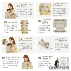 【試着のみ/定価約4万円/価格相談OK】a.b.c エアバギー 抱っこ紐の画像