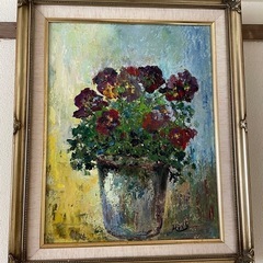 (無料)作者不詳　油絵　絵画額