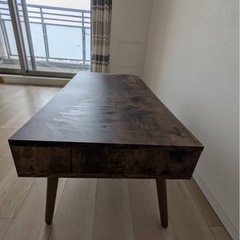 5月5日に取引できる方限定【一人暮らしにぴったりサイズ】木目調ローテーブルの画像