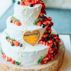 杉　丸太　ディスプレイ　ケーキ台　ナチュラル　結婚式　　　の画像