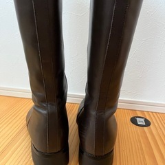本革　こげちゃ　ロングブーツの画像