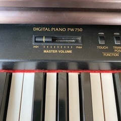 カワイ電子ピアノ PW750、88鍵、木製鍵盤、イス付きの画像