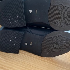 　本革　ロングブーツ　黒　25センチの画像