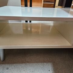 リサイクルショップどりーむ天保山店　No2109　ローテーブル　ホワイトカラー　テレビボードとしてもご使用できます♪の画像