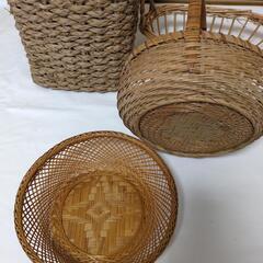売り切り！骨董市購入2点【カゴ4点まとめて】ナチュラルインテリアにの画像