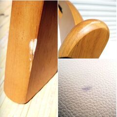 4人掛けダイニングテーブル＆回転椅子＆ベンチ4点セット　伸長式　折り畳み　ホワイト×ナチュラル　モダン　北欧　マガジンラック付きの画像