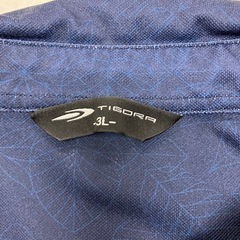 ☆値下げ☆W2504-813 TIGORA 半袖ポロシャツ ネイビー メンズ ゴルフウェア 3Lサイズ 中古の画像