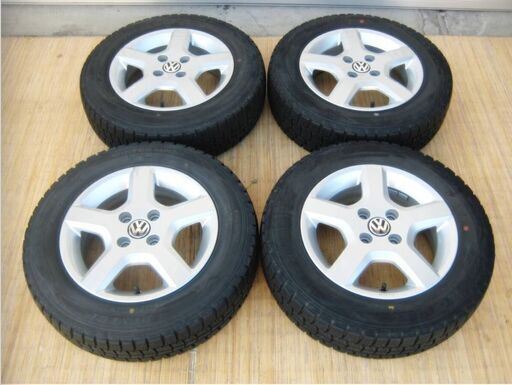 フォルクスワーゲン　ダンロップ　スタッドレスタイヤ＆ホイール4本セット　14インチ　4穴　165/70R14　81Q　ウインターマックス　DUNLOP