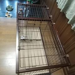 犬用ゲージトイレトレーニング屋根付きの画像
