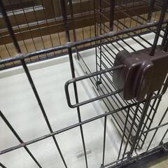 犬用ゲージトイレトレーニング屋根付きの画像