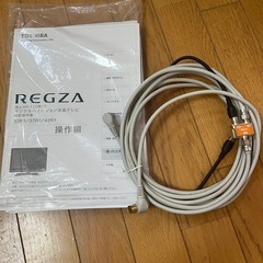 東芝32インチテレビ 壁掛け金具、ケーブルセットの画像