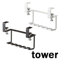 洗面戸棚下歯ブラシホルダー タワー/TOWER ホワイト/05006の画像
