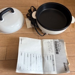新品のミニホットプレートとレンジ専用調理器 セットの画像
