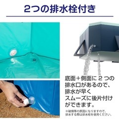 新品未使用　プール 2.1m 空気入れ不要 大型 折りたたみ式 フレーム型 省スペース 設置簡単の画像