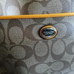 COACH コーチ トートバッグ シグネチャー ベージュ オレンジの画像