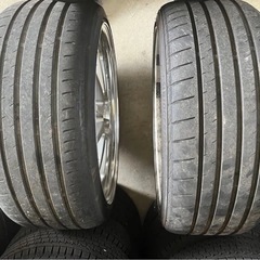 お値下げ致しました☺️レクサス　LS600hL 4本セット ラジアルタイヤ ホイールセットの画像