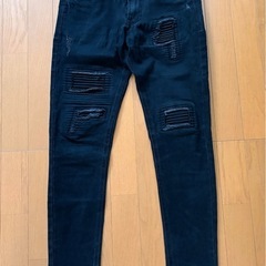 『Cook jeans』クックジーンズ ダメージ ブラック 