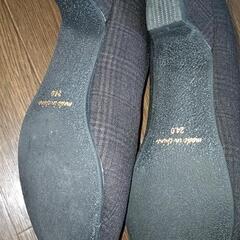 値下げ　チェック柄パンプス　24cmの画像