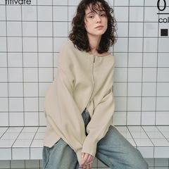 ★美品　試着のみ　レディース　プルオーバーリブニットオフショルダー★の画像