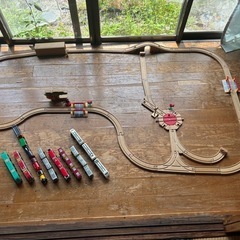 BRIO レール・駅舎・電車など木製玩具セット
