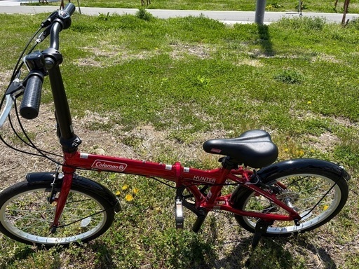 折り畳み自転車2台セット レッド&グリーン コールマン