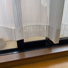 1枚のレースのカーテンの画像