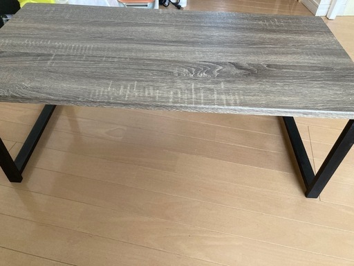 グレー木目長方形テーブル